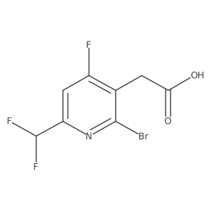 2-(2-Bromo-6-(difluoromethyl)-4-fluoropyridin-3-yl)acetic acid Structure