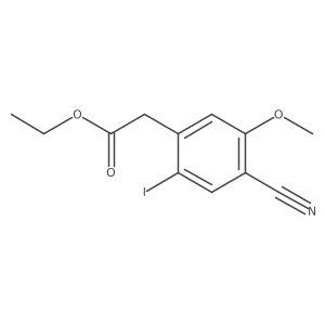 Ethyl2-(4-cyano-2-iodo-5-methoxyphenyl)acetate Structure