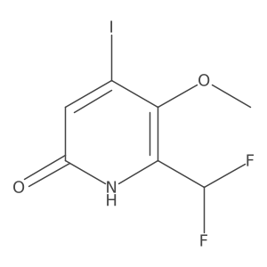 2-(Difluoromethyl)-6-hydroxy-4-iodo-3-methoxypyridine结构式