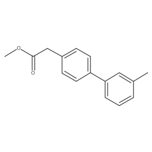 Methyl 2-[4-(3-methylphenyl)phenyl]acetate Structure