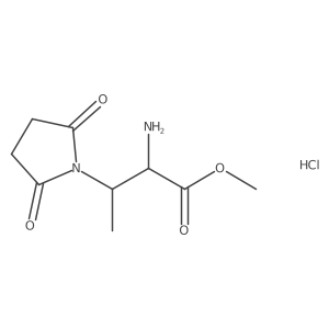 Methyl 2-amino-3-(2,5-dioxopyrrolidin-1-yl)butanoate hydrochloride结构式