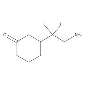 3-(2-Amino-1,1-difluoroethyl)cyclohexan-1-one结构式