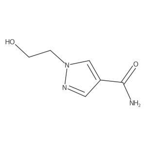 1-(2-hydroxyethyl)-1H-pyrazole-4-carboxamide结构式
