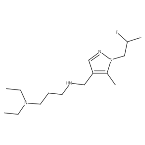 [3-(diethylamino)propyl]({[1-(2,2-difluoroethyl)-5-methyl-1H-pyrazol-4-yl]methyl})amine Structure