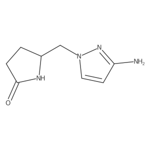 5-[(3-amino-1H-pyrazol-1-yl)methyl]pyrrolidin-2-one结构式