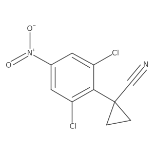 1-(2,6-Dichloro-4-nitrophenyl)cyclopropane-1-carbonitrile结构式