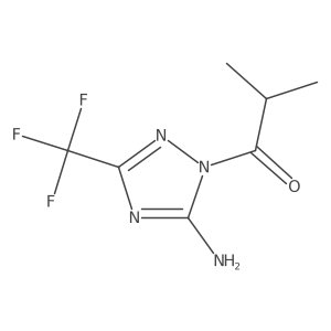 1-(5-Amino-3-(trifluoromethyl)-1H-1,2,4-triazol-1-yl)-2-methylpropan-1-one Structure