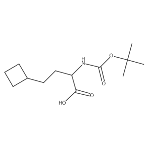 (R)-2-(Boc-amino)-4-cyclobutylbutanoic Acid结构式