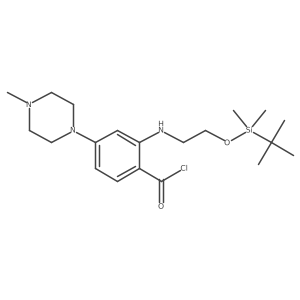 2-[2-[Tert-butyl(dimethyl)silyl]oxyethylamino]-4-(4-methylpiperazin-1-yl)benzoyl chloride Structure