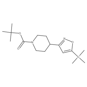 Tert-butyl 4-(5-(trimethylsilyl)isoxazol-3-yl)piperidine-1-carboxylate结构式