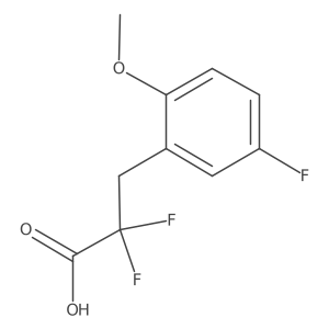 2,2-Difluoro-3-(5-fluoro-2-methoxyphenyl)propanoic acid Structure