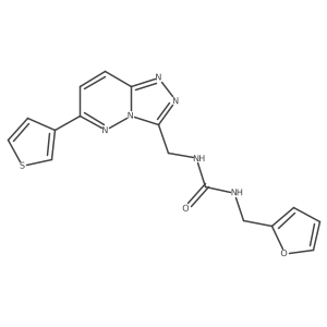 1-(Furan-2-ylmethyl)-3-((6-(thiophen-3-yl)-[1,2,4]triazolo[4,3-b]pyridazin-3-yl)methyl)urea Structure