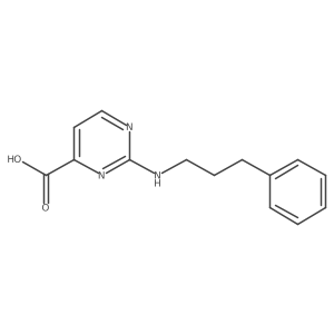 2-[(3-Phenylpropyl)amino]pyrimidine-4-carboxylic acid结构式