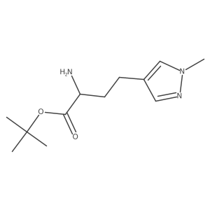 tert-butyl 2-amino-4-(1-methyl-1H-pyrazol-4-yl)butanoate Structure