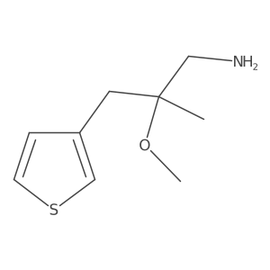 2-Methoxy-2-[(thiophen-3-yl)methyl]propan-1-amine结构式