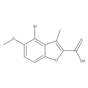 4-Bromo-5-methoxy-3-methyl-benzofuran-2-carboxylic acid结构式
