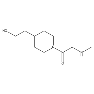 1-(4-(2-Hydroxyethyl)piperidin-1-yl)-2-(methylamino)ethan-1-one Structure