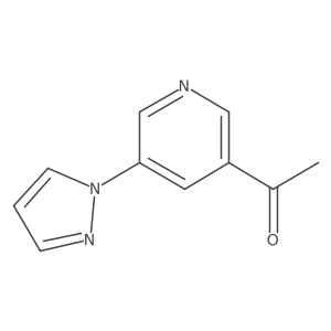 1-[5-(1H-pyrazol-1-yl)pyridin-3-yl]ethan-1-one Structure