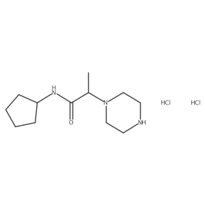 N-cyclopentyl-2-(piperazin-1-yl)propanamide dihydrochloride结构式