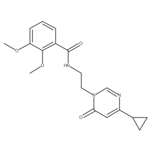 N-(2-(4-cyclopropyl-6-oxopyrimidin-1(6H)-yl)ethyl)-2,3-dimethoxybenzamide结构式