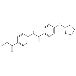 Methyl 4-(6-((tetrahydrofuran-3-yl)oxy)nicotinamido)benzoate Structure