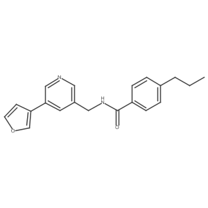 N-((5-(furan-3-yl)pyridin-3-yl)methyl)-4-propylbenzamide Structure