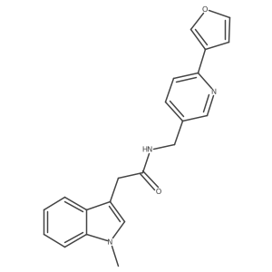 N-((6-(furan-3-yl)pyridin-3-yl)methyl)-2-(1-methyl-1H-indol-3-yl)acetamide Structure