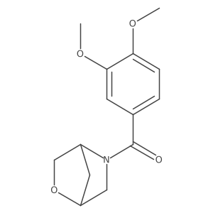 2-Oxa-5-azabicyclo[2.2.1]heptan-5-yl(3,4-dimethoxyphenyl)methanone结构式