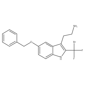 2-[5-(Benzyloxy)-2-(bromodifluoromethyl)-1H-indol-3-yl]ethan-1-amine结构式