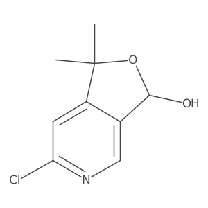 6-Chloro-1,1-dimethyl-1,3-dihydrofuro[3,4-c]pyridin-3-ol Structure