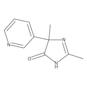 2,5-dimethyl-5-pyridin-3-yl-3,5-dihydro-4H-imidazol-4-one结构式