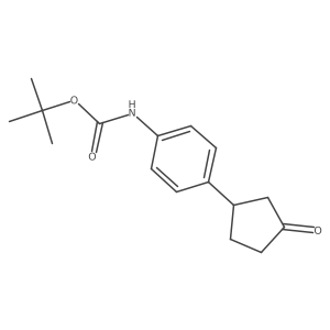 tert-butyl N-[4-(3-oxocyclopentyl)phenyl]carbamate Structure