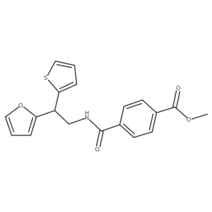 Methyl 4-{[2-(furan-2-yl)-2-(thiophen-2-yl)ethyl]carbamoyl}benzoate结构式