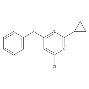4-Benzyl-6-chloro-2-cyclopropylpyrimidine结构式