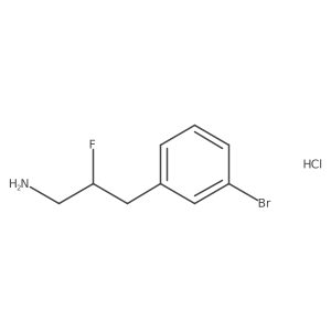 3-(3-Bromophenyl)-2-fluoropropan-1-amine hydrochloride结构式