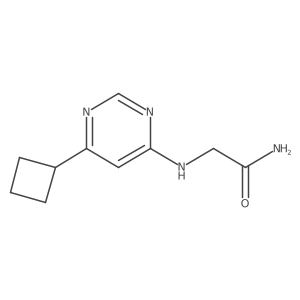 2-[(6-Cyclobutylpyrimidin-4-yl)amino]acetamide结构式