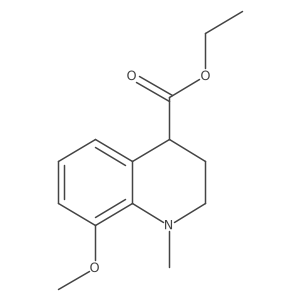 Ethyl 8-methoxy-1-methyl-1,2,3,4-tetrahydroquinoline-4-carboxylate结构式