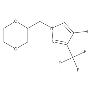 1-(1,4-Dioxan-2-ylmethyl)-4-iodo-3-(trifluoromethyl)pyrazole Structure