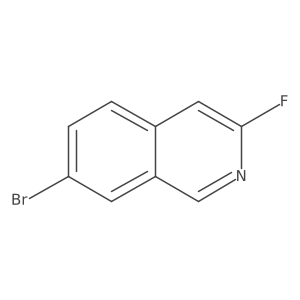 7-Bromo-3-fluoroisoquinoline结构式