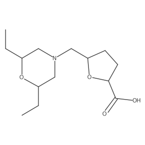 rac-(2R,5S)-5-[(2,6-diethylmorpholin-4-yl)methyl]oxolane-2-carboxylic acid Structure