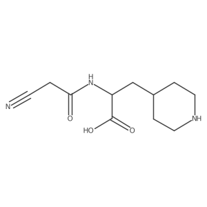 2-(2-Cyanoacetamido)-3-(piperidin-4-yl)propanoic acid Structure