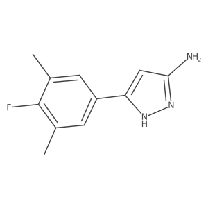 5-(4-fluoro-3,5-dimethylphenyl)-1H-pyrazol-3-amine Structure