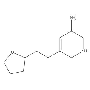 5-[2-(Oxolan-2-yl)ethyl]-1,2,3,6-tetrahydropyridin-3-amine结构式