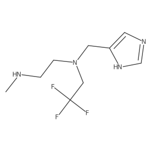 [(1H-imidazol-4-yl)methyl][2-(methylamino)ethyl](2,2,2-trifluoroethyl)amine结构式