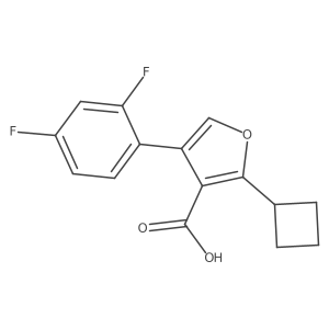 2-Cyclobutyl-4-(2,4-difluorophenyl)furan-3-carboxylic acid Structure