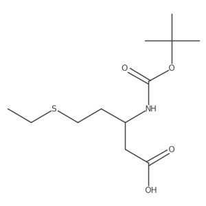 3-{[(Tert-butoxy)carbonyl]amino}-5-(ethylsulfanyl)pentanoic acid结构式