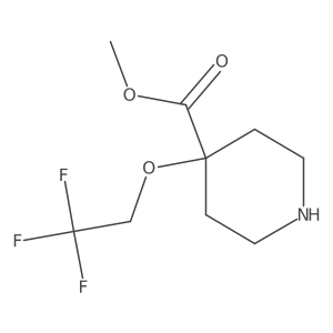 Methyl 4-(2,2,2-trifluoroethoxy)piperidine-4-carboxylate结构式