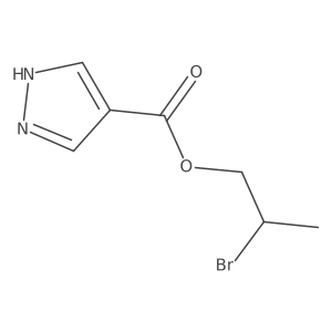 2-bromopropyl 1H-pyrazole-4-carboxylate结构式