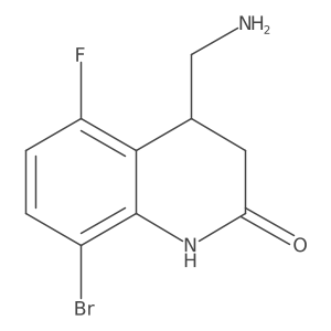 4-(Aminomethyl)-8-bromo-5-fluoro-1,2,3,4-tetrahydroquinolin-2-one Structure