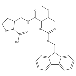 3-{[(2S,3R)-2-({[(9H-fluoren-9-yl)methoxy]carbonyl}amino)-3-methoxybutanamido]methyl}oxolane-2-carboxylic acid Structure
